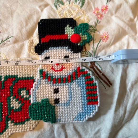 Vintage Festive Santa and Snowman Greetings Decor - Picture 4 of 5